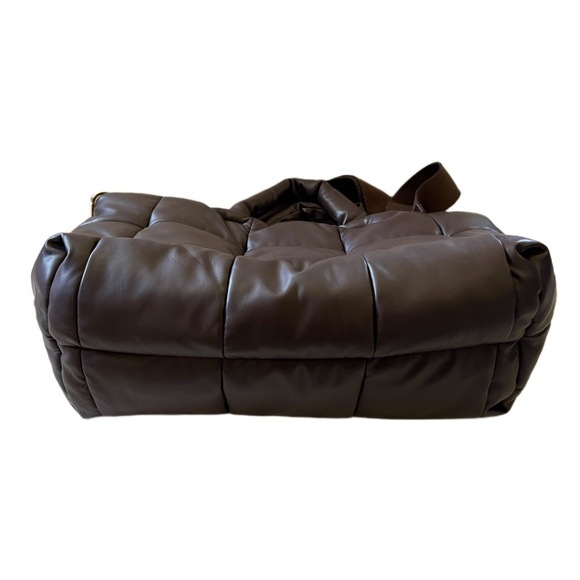 Shiraleah Puffy Tote-Brown - Picture 3 of 10